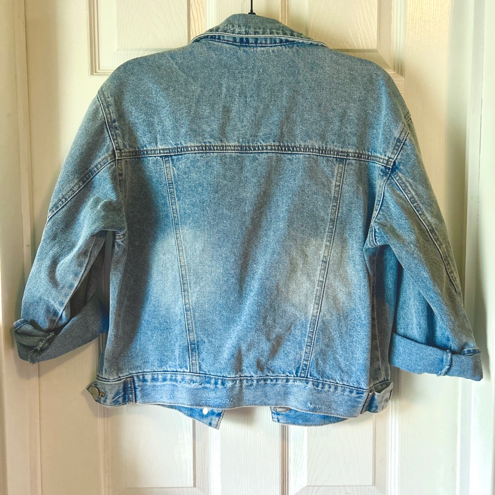 Kensie Blue Jean Jacket Relaxed Fit - Picture 2 of 3